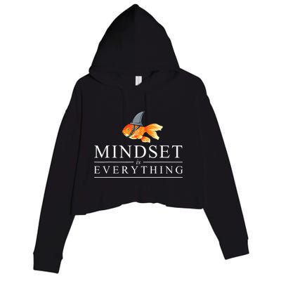 Mindest Is Everything Motivational Quote Inspiration Crop Fleece Hoodie