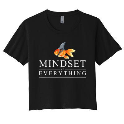 Mindest Is Everything Motivational Quote Inspiration Women's Crop Top Tee