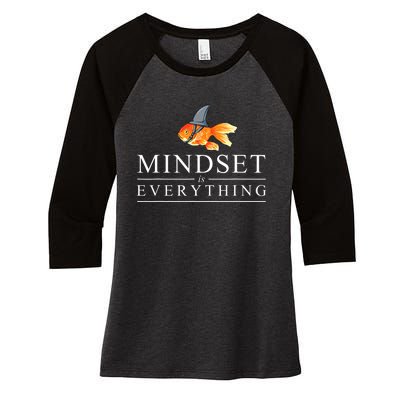 Mindest Is Everything Motivational Quote Inspiration Women's Tri-Blend 3/4-Sleeve Raglan Shirt