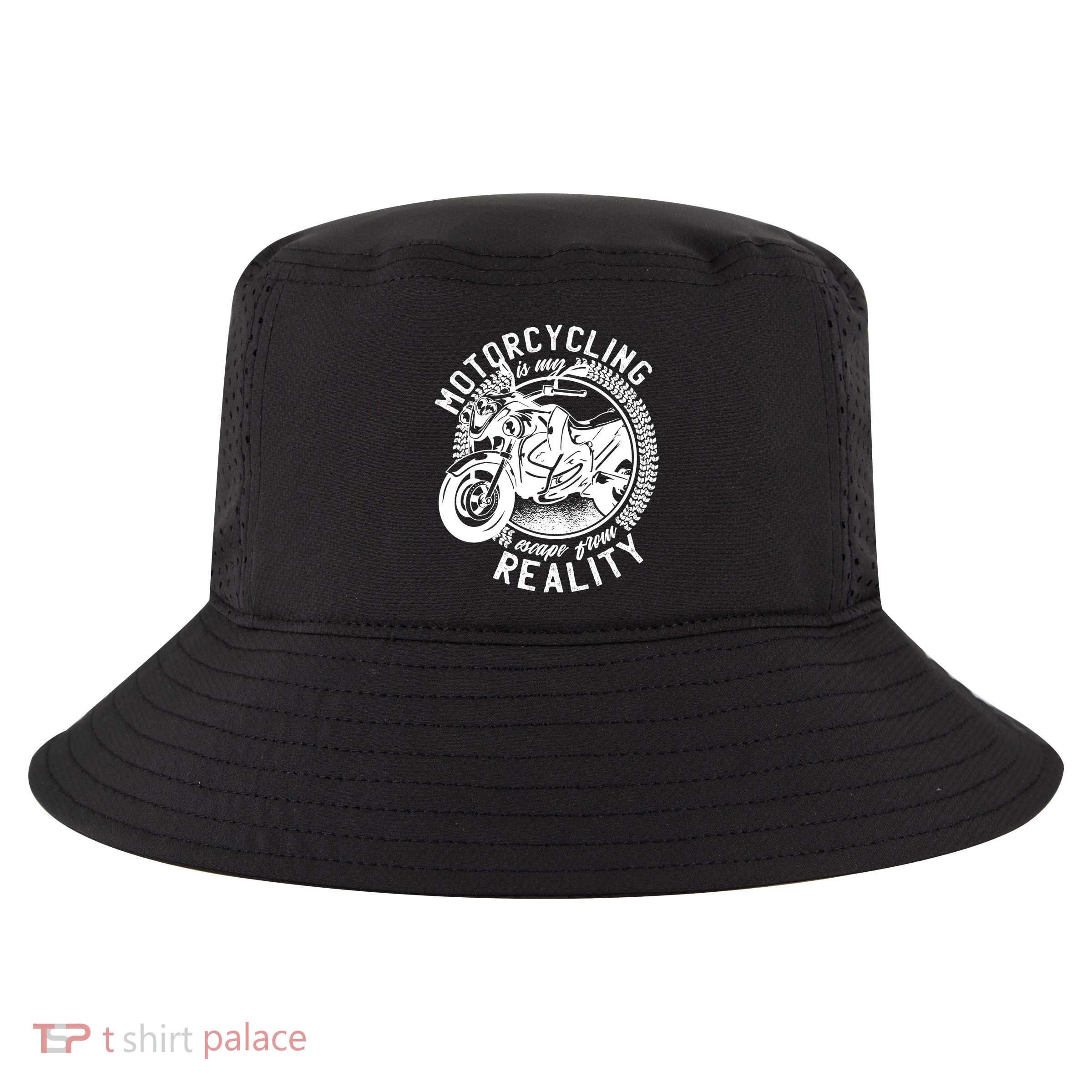 Motorcycling Is Escape From Reality Cool Comfort Performance Bucket Hat