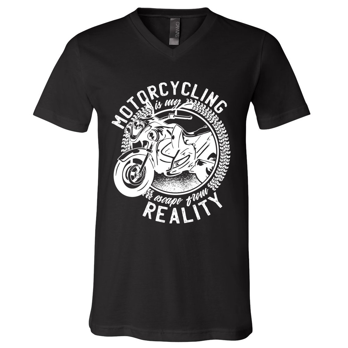 Motorcycling Is Escape From Reality V-Neck T-Shirt