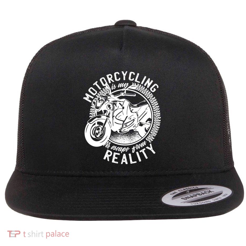 Motorcycling Is Escape From Reality Flatbill Hat