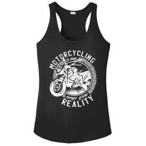 Motorcycling Is Escape From Reality Ladies PosiCharge Competitor Racerback Tank