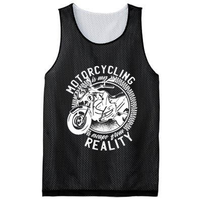Motorcycling Is Escape From Reality Mesh Reversible Basketball Jersey Tank
