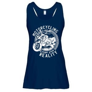 Motorcycling Is Escape From Reality Ladies Essential Flowy Tank