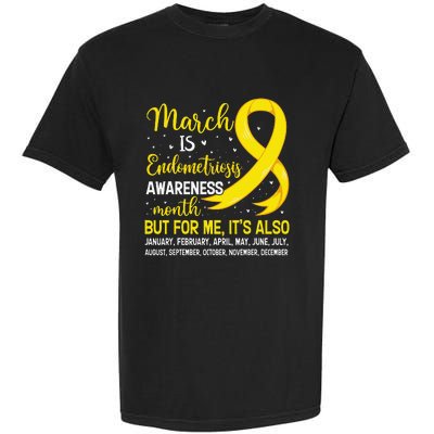 March Is Endometriosis Awareness Month Warrior Support Garment-Dyed Heavyweight T-Shirt