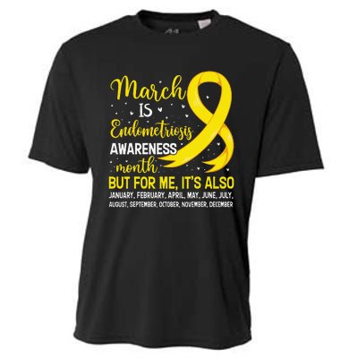 March Is Endometriosis Awareness Month Warrior Support Cooling Performance Crew T-Shirt