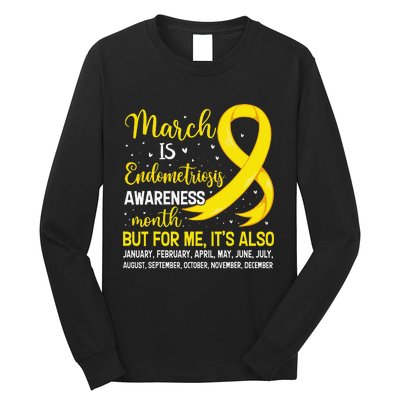 March Is Endometriosis Awareness Month Warrior Support Long Sleeve Shirt