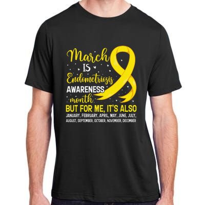 March Is Endometriosis Awareness Month Warrior Support Adult ChromaSoft Performance T-Shirt