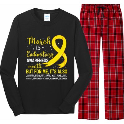 March Is Endometriosis Awareness Month Warrior Support Long Sleeve Pajama Set