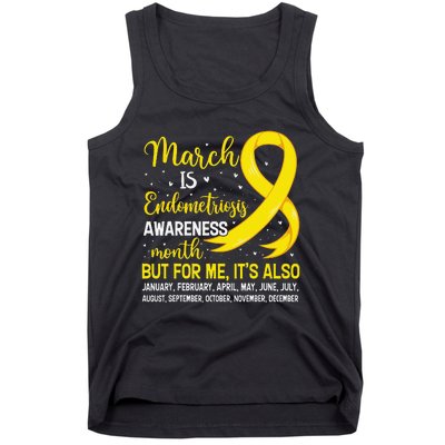 March Is Endometriosis Awareness Month Warrior Support Tank Top