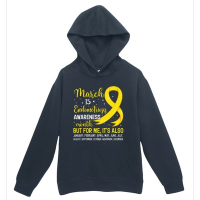 March Is Endometriosis Awareness Month Warrior Support Urban Pullover Hoodie