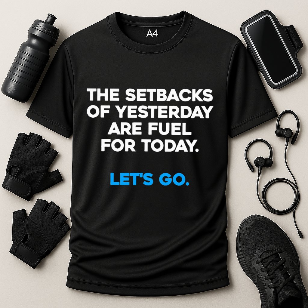 Motivational Inspirational Empowering Quote Fuel For Today Cooling Performance Crew T-Shirt