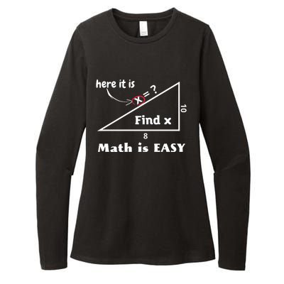 Math Is Easy Here It Is Funny Math Teacher Student Gift Womens CVC Long Sleeve Shirt