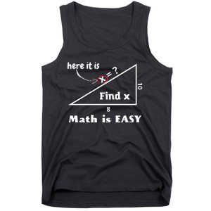 Math Is Easy Here It Is Funny Math Teacher Student Gift Tank Top