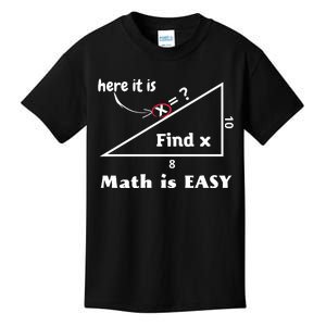 Math Is Easy Here It Is Funny Math Teacher Student Gift Kids T-Shirt