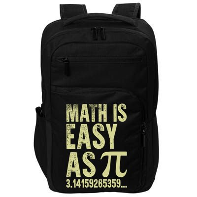 Math Is Easy As Pi Geeky Math Nerdy Funny Pi Day Gift Impact Tech Backpack