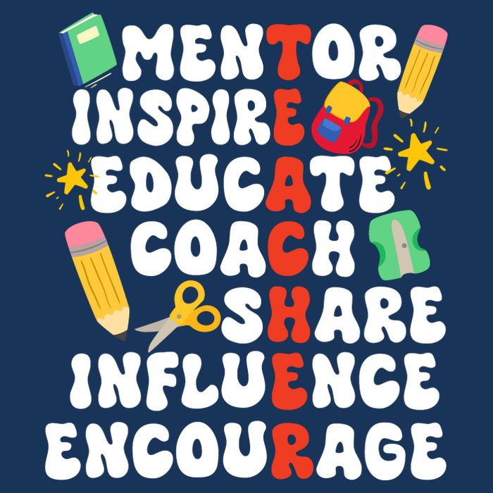 Mentor Inspire Educate Coach Share Influence Encourage Teacher Back To School Cool Comfort Performance Bucket Hat