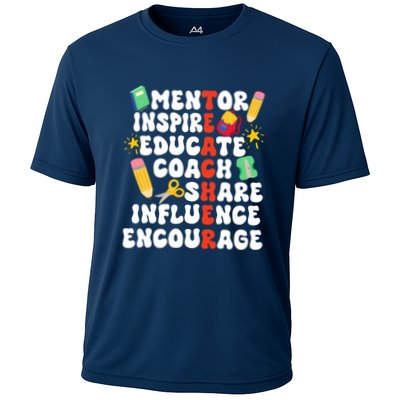 Mentor Inspire Educate Coach Share Influence Encourage Teacher Back To School Performance Shirt