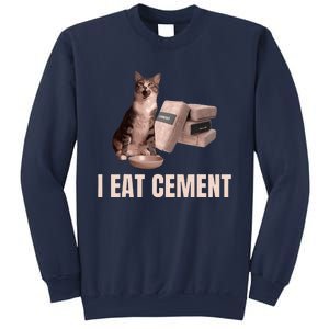 Meme I Eat Cement Cursed Cat Funny Oddly Specific Sweatshirt