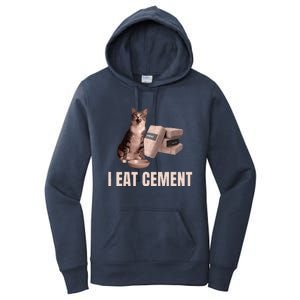 Meme I Eat Cement Cursed Cat Funny Oddly Specific Women's Pullover Hoodie