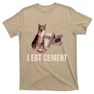 Meme I Eat Cement Cursed Cat Funny Oddly Specific T-Shirt