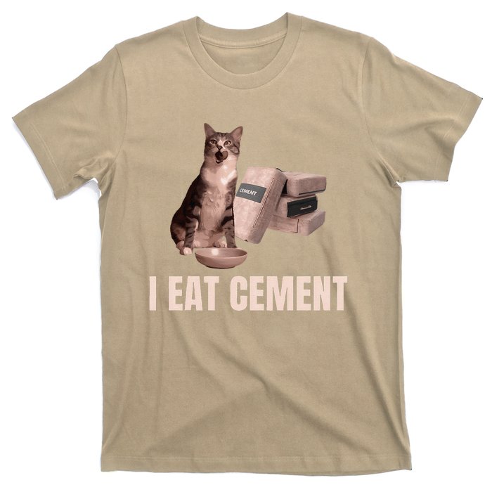 Meme I Eat Cement Cursed Cat Funny Oddly Specific T-Shirt