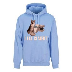 Meme I Eat Cement Cursed Cat Funny Oddly Specific Unisex Surf Hoodie