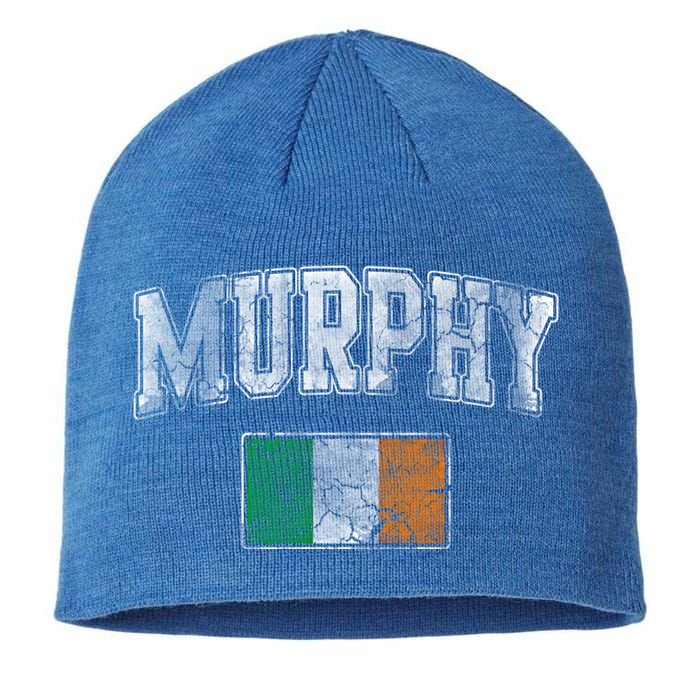 Murphy Irish Flag Ireland St Patricks Day Vintage Distressed Gift Sustainable Beanie