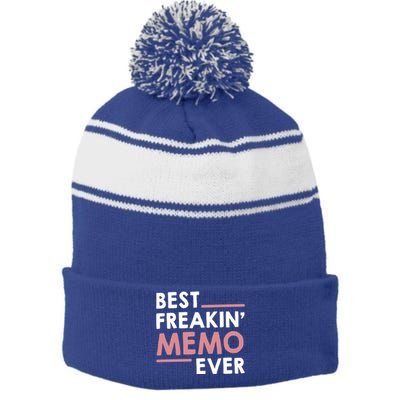 Memo Idea For Grandma Mothers Day Best Freakin' Memo Ever Gift Stripe Pom Pom Beanie