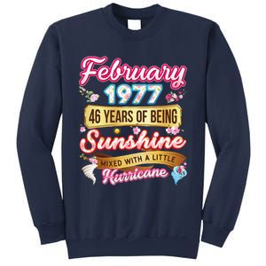 Made In February 1977 46 Years Old 46th Birthday Gift Sweatshirt