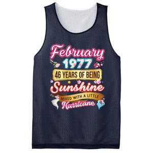 Made In February 1977 46 Years Old 46th Birthday Gift Mesh Reversible Basketball Jersey Tank