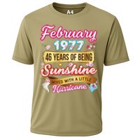 Made In February 1977 46 Years Old 46th Birthday Gift Cooling Performance Crew T-Shirt