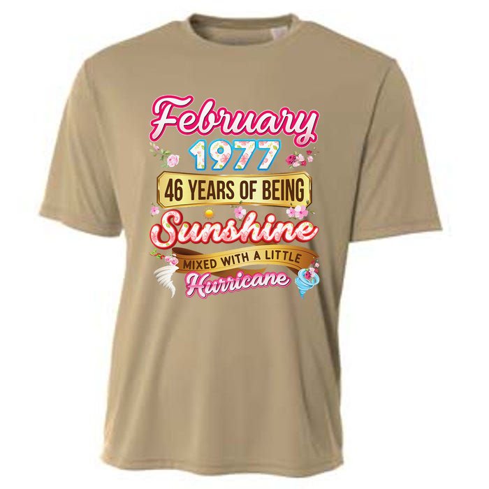 Made In February 1977 46 Years Old 46th Birthday Gift Cooling Performance Crew T-Shirt