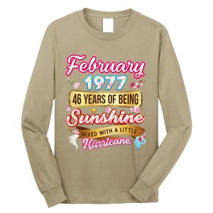 Made In February 1977 46 Years Old 46th Birthday Gift Long Sleeve Shirt