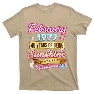 Made In February 1977 46 Years Old 46th Birthday Gift T-Shirt