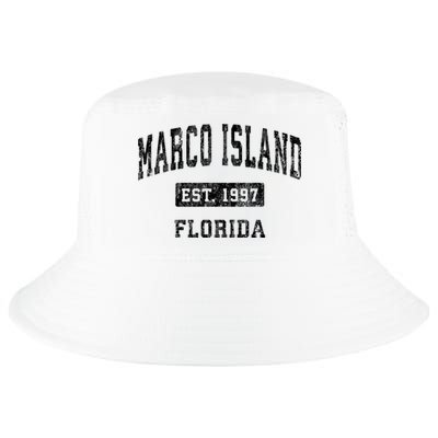 Marco Island Florida Fl Vintage Established Sports Design Cool Comfort Performance Bucket Hat