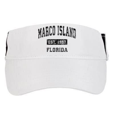 Marco Island Florida Fl Vintage Established Sports Design Adult Drive Performance Visor