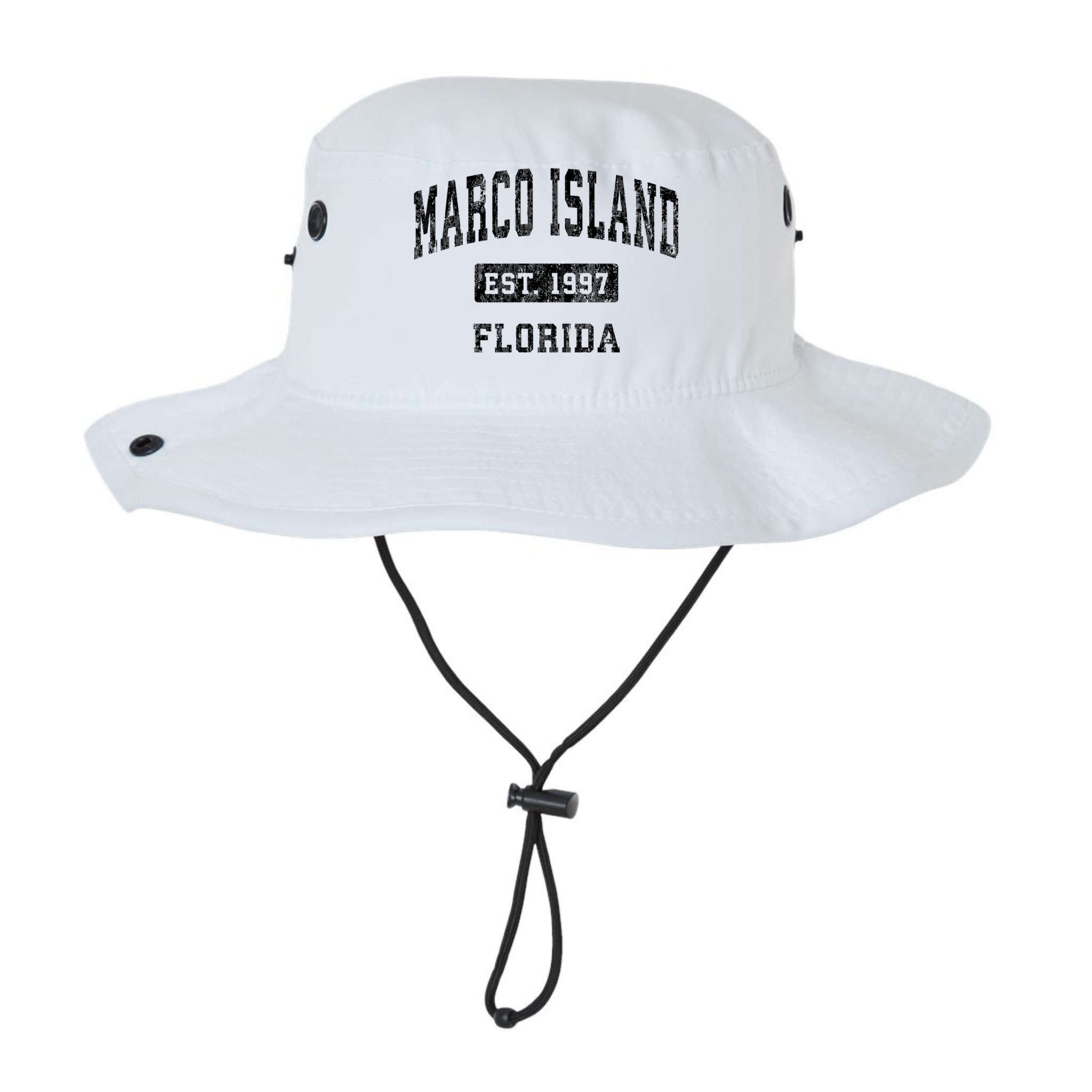 Marco Island Florida Fl Vintage Established Sports Design Bucket Hat