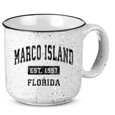 Marco Island Florida Fl Vintage Established Sports Design 15oz Campfire Ceramic Mug