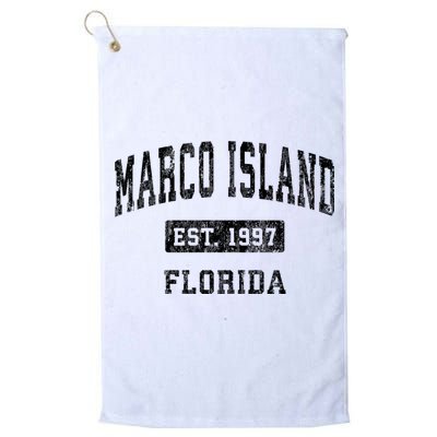 Marco Island Florida Fl Vintage Established Sports Design Golf Towel