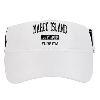 Marco Island Florida Fl Vintage Established Sports Design Design Adult Drive Performance Visor