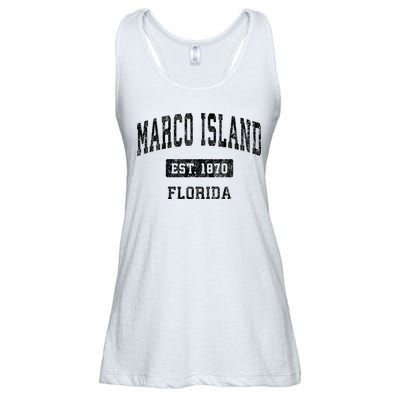 Marco Island Florida Fl Vintage Established Sports Design Design Ladies Essential Flowy Tank