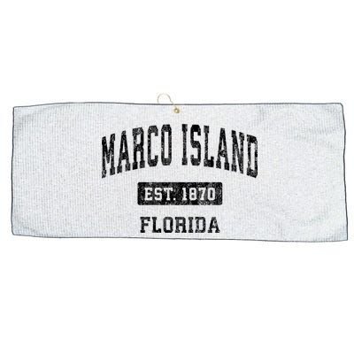Marco Island Florida Fl Vintage Established Sports Design Design Large Microfiber Waffle Golf Towel
