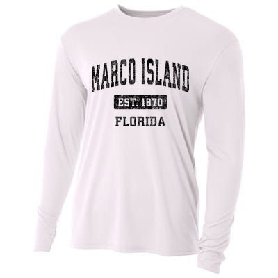 Marco Island Florida Fl Vintage Established Sports Design Design Cooling Performance Long Sleeve Crew