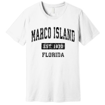 Marco Island Florida Fl Vintage Established Sports Design Design Premium T-Shirt