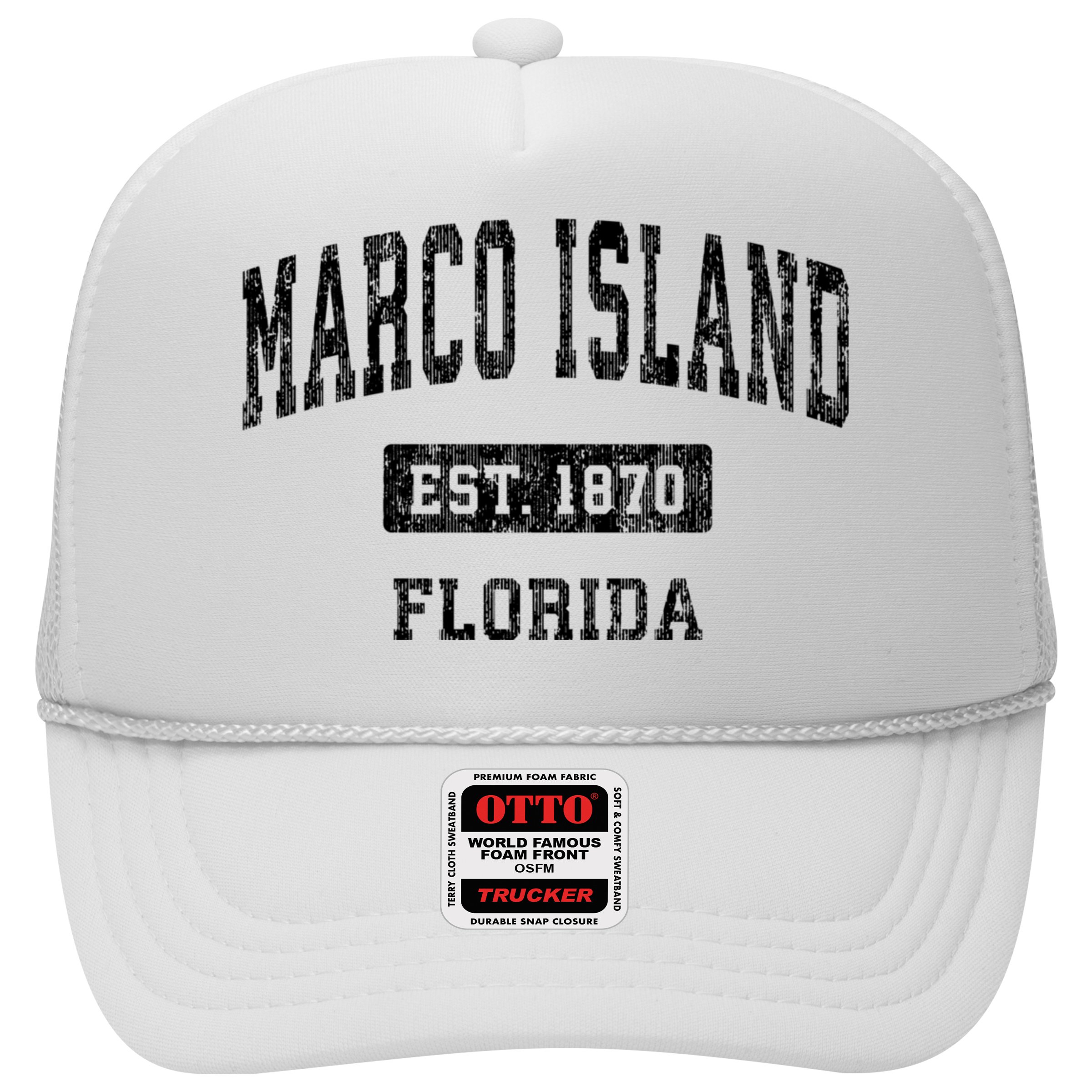 Marco Island Florida Fl Vintage Established Sports Design Design Hat