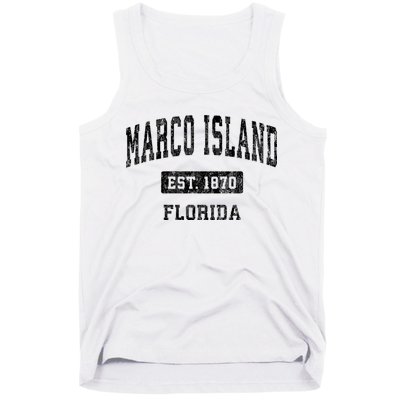 Marco Island Florida Fl Vintage Established Sports Design Design Tank Top