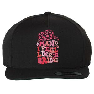 Man I Feel Like A Bride Cow Bachelorette Party Western Wool Snapback Cap