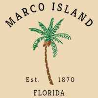 Marco Island Florida Colorful Palm Tree Retro Novelty Bag